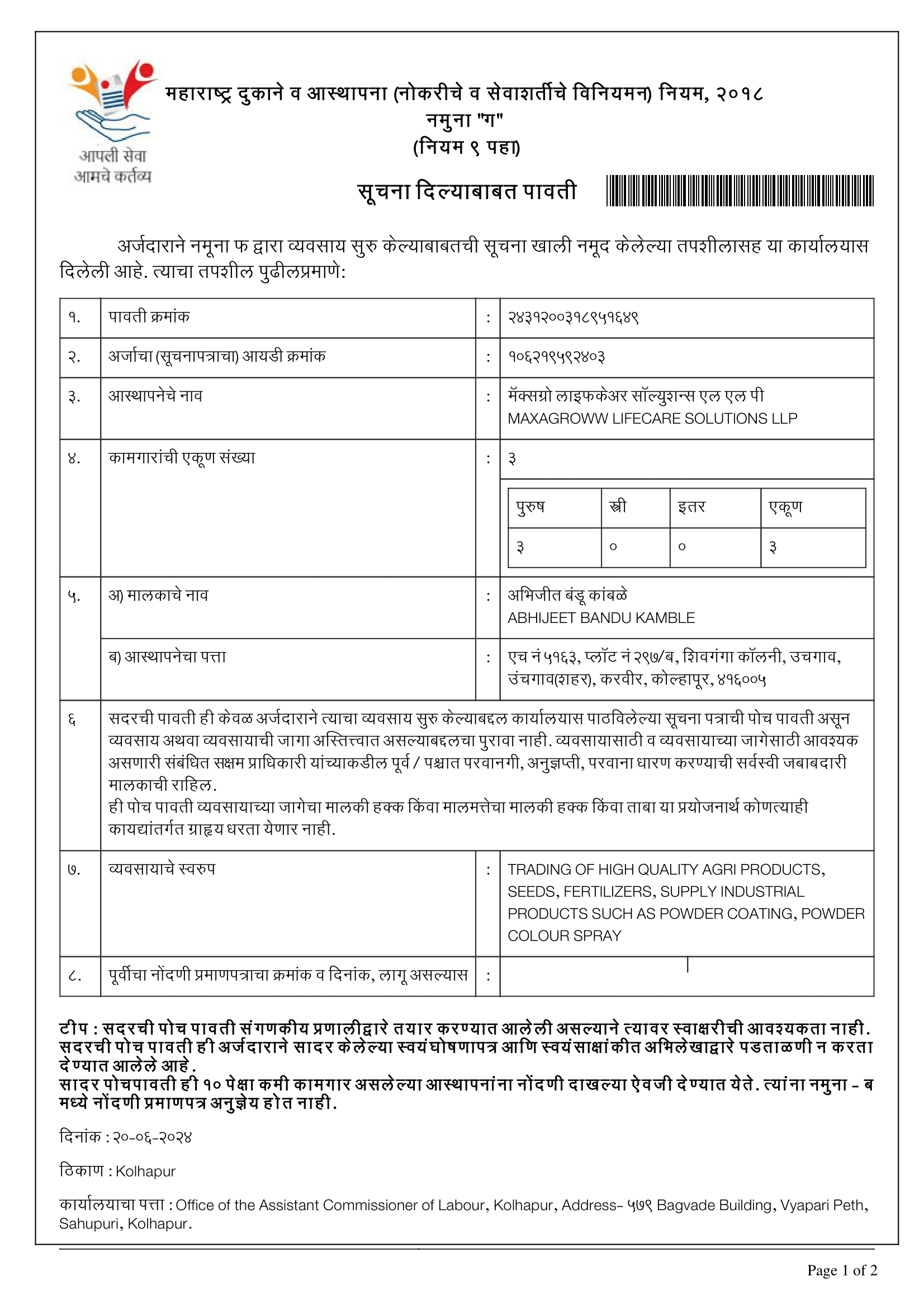 Maxagroww Lifecare Solutions LLP